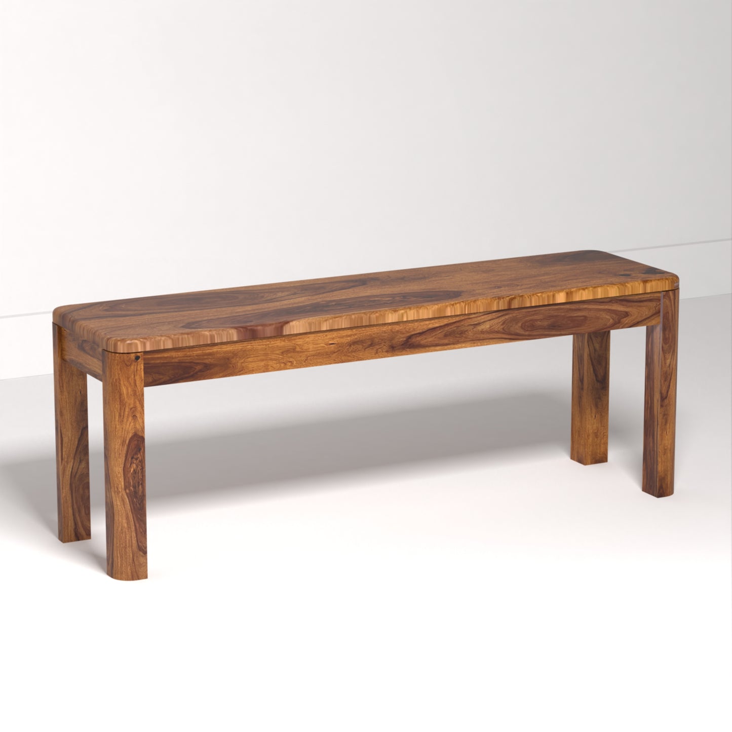 Toronto Sheesham Wood Dining Bench in Honey Finish