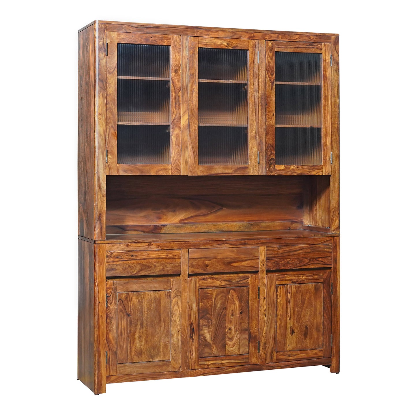 Toronto Sheesham Wood Crockery Unit in Honey Finish
