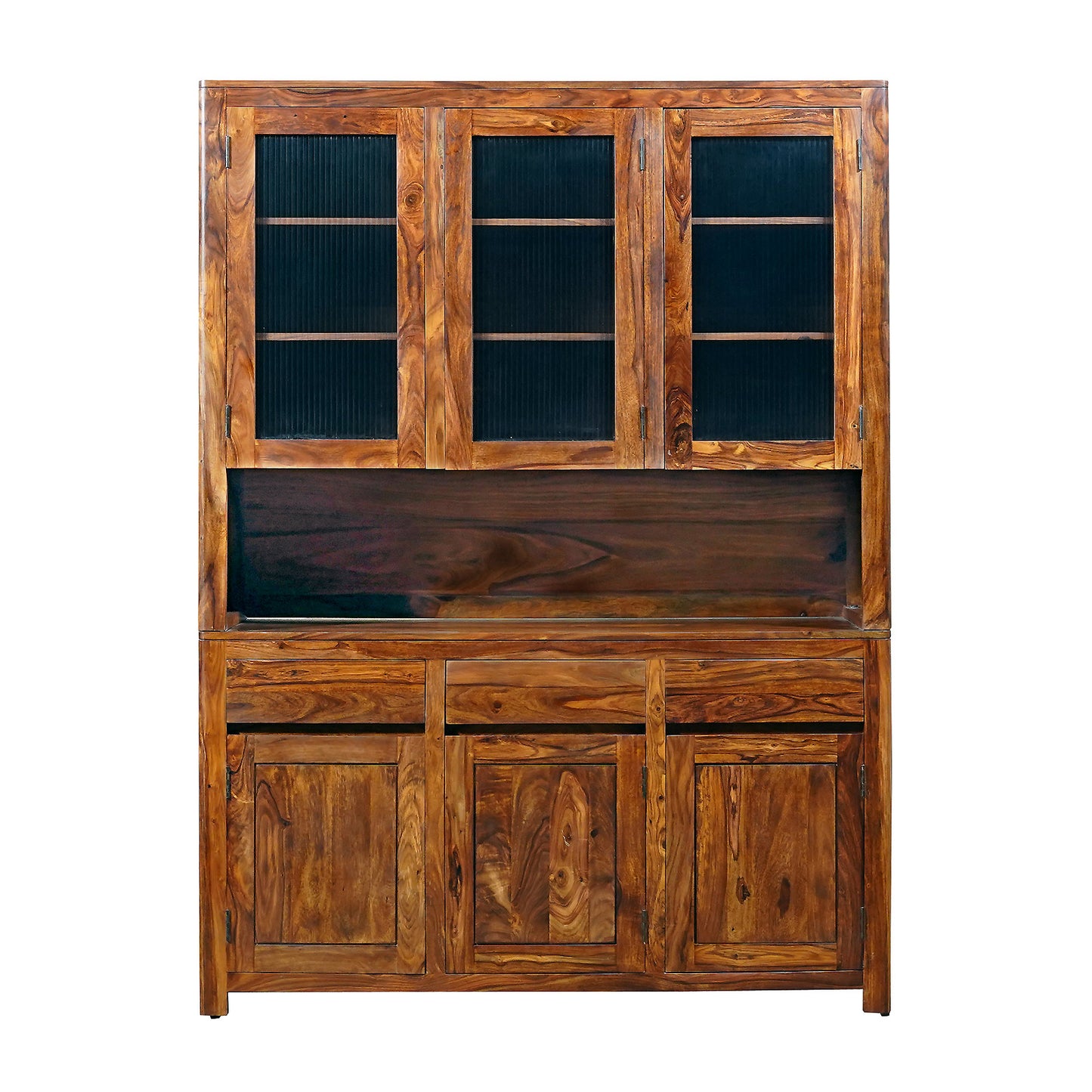 Toronto Sheesham Wood Crockery Unit in Honey Finish