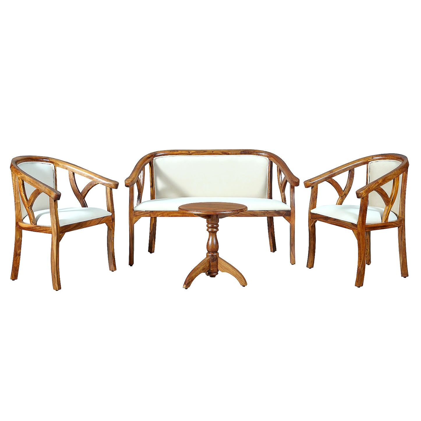 Trident Sheesham Wood Lobby Set in Honey Finish