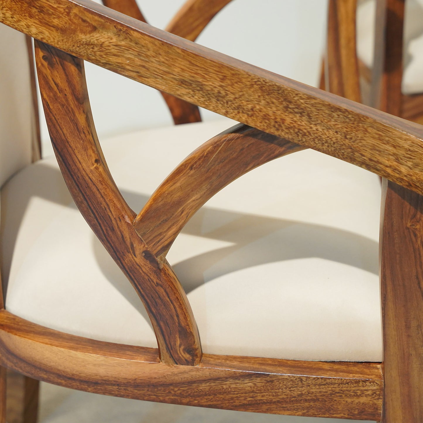 Trident Sheesham Wood Two Seater in Honey Finish