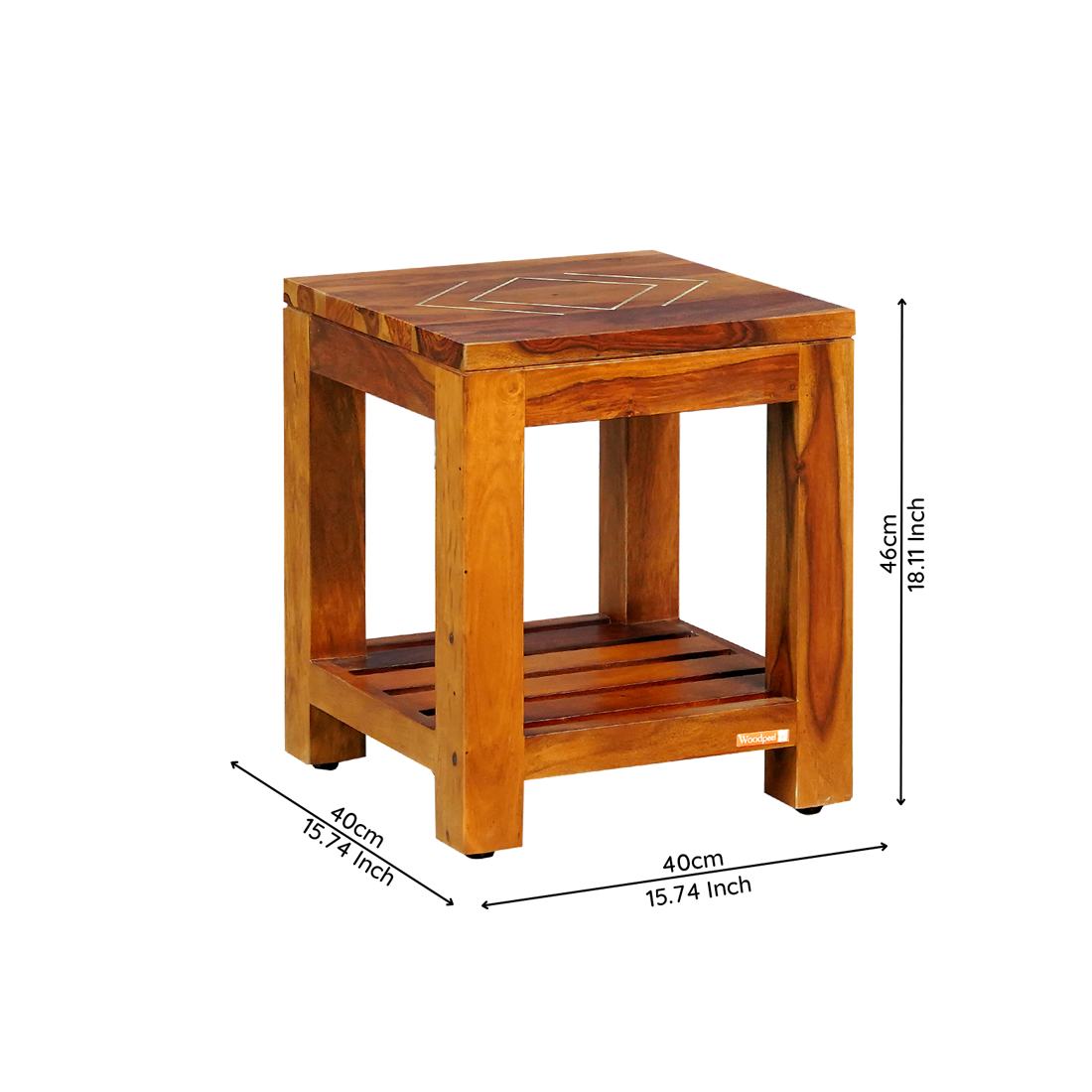 Bristol Sheesham Wood Side Table in Honey Finish