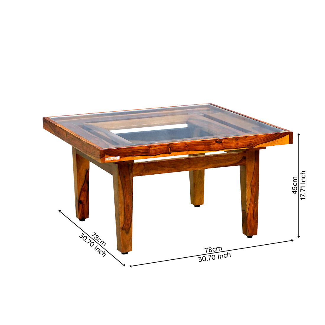 Medan Square Coffee Table in Honey Finish