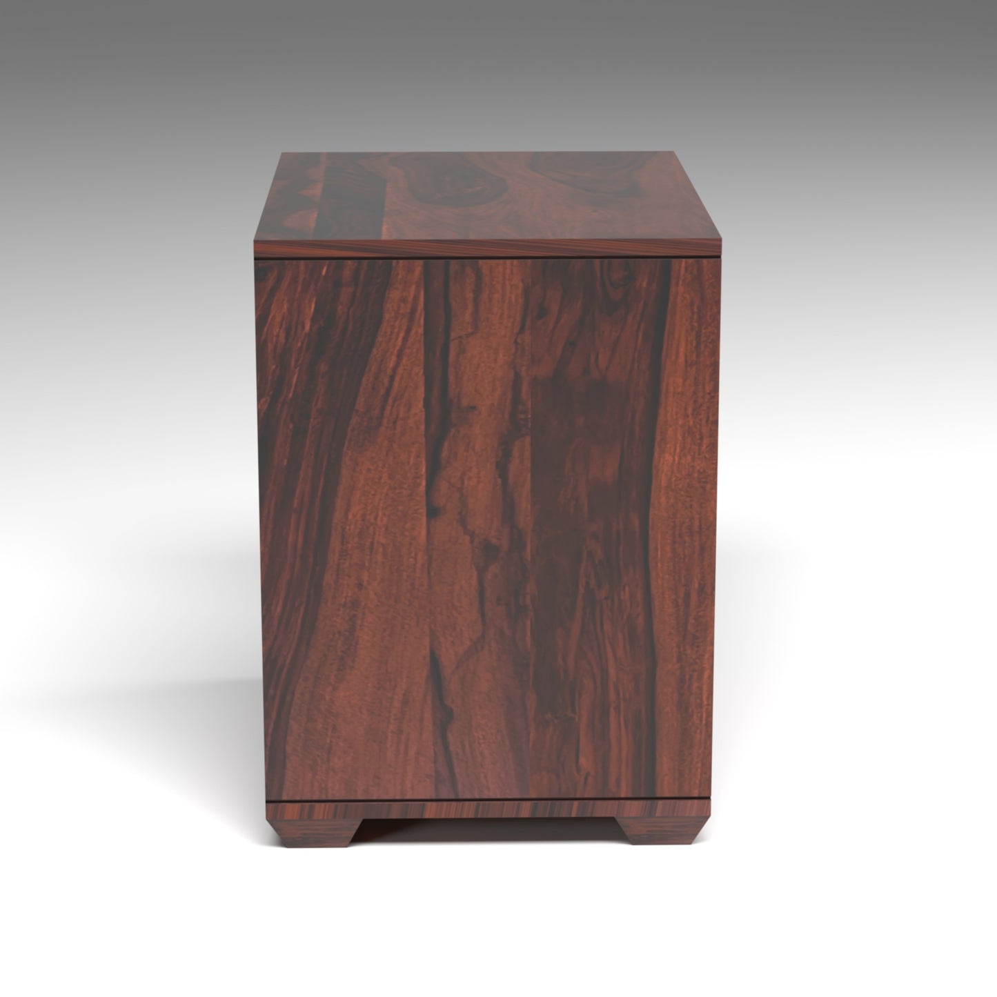 Valmar Sheesham Wood Bedside Table in Rosewood Finish