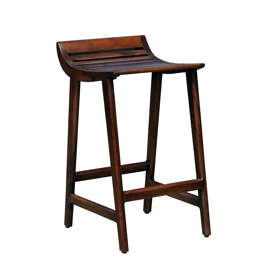 Vienna Sheesham Wood Barstool in walnut Finish