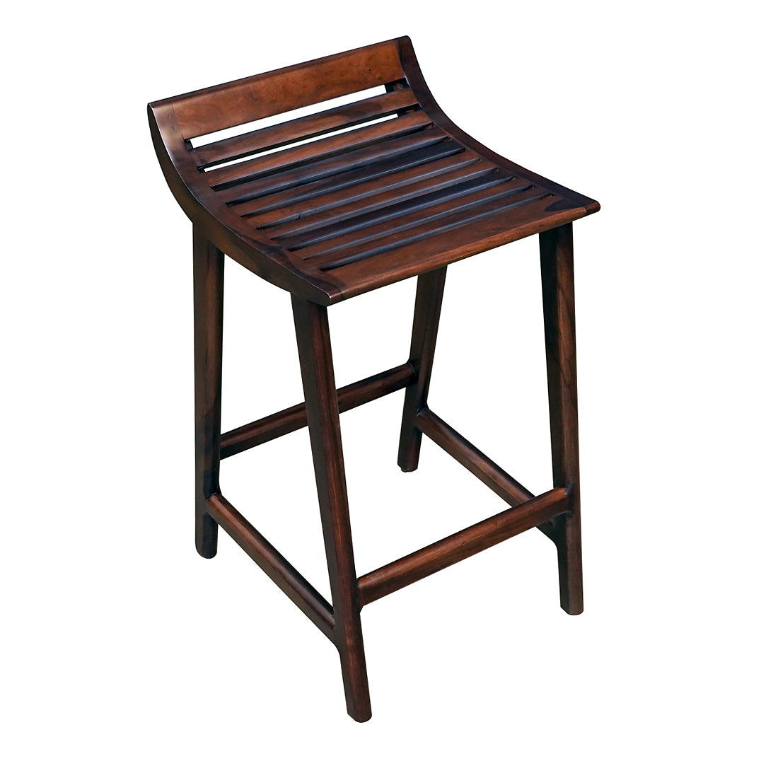 Vienna Sheesham Wood Barstool in walnut Finish