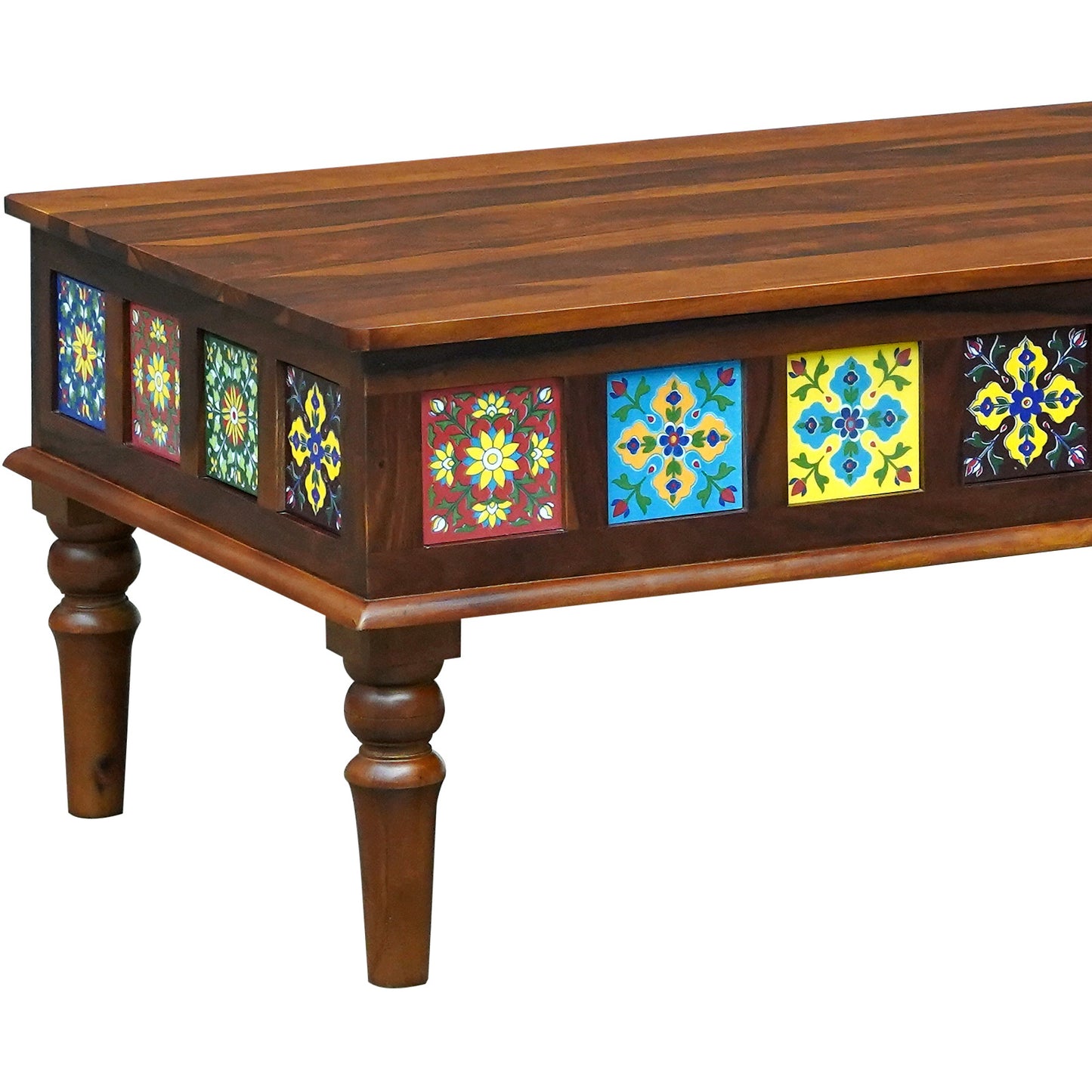 Amber Sheesham Wood Coffee Table in Honey Finish