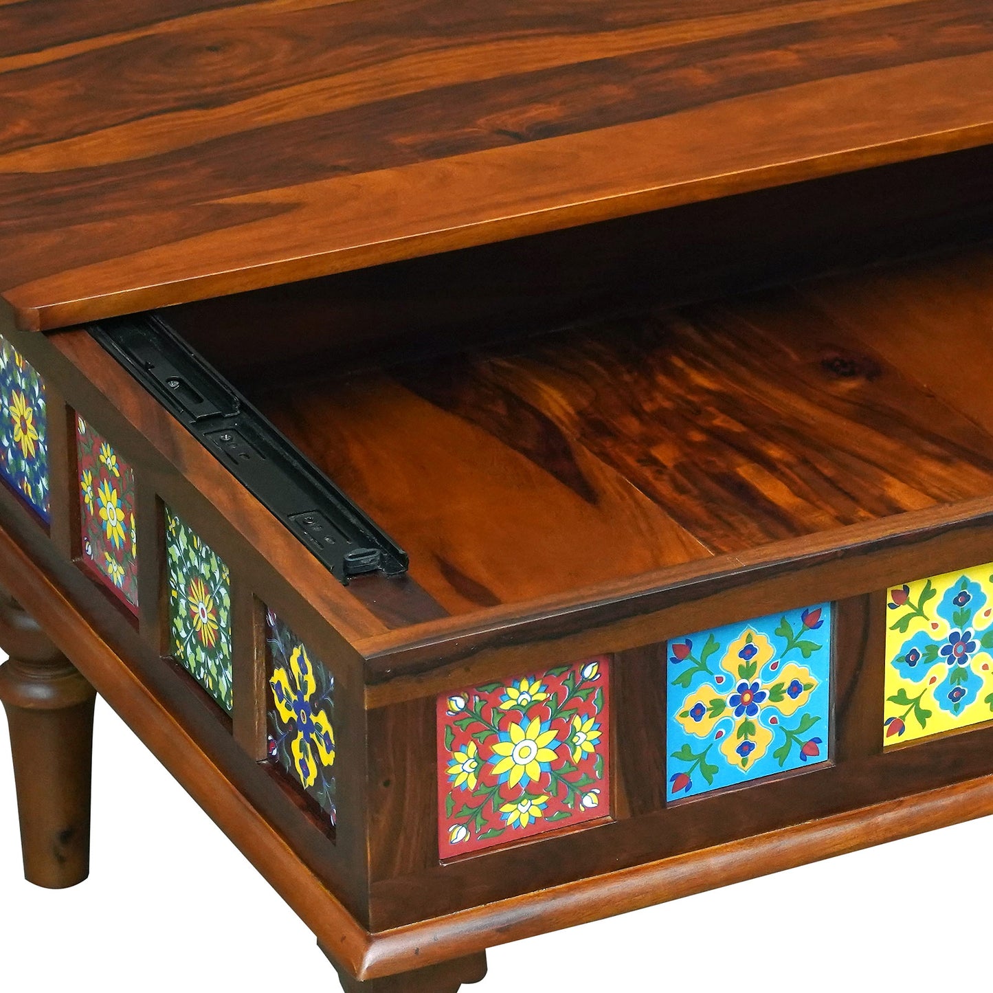 Amber Sheesham Wood Coffee Table in Honey Finish