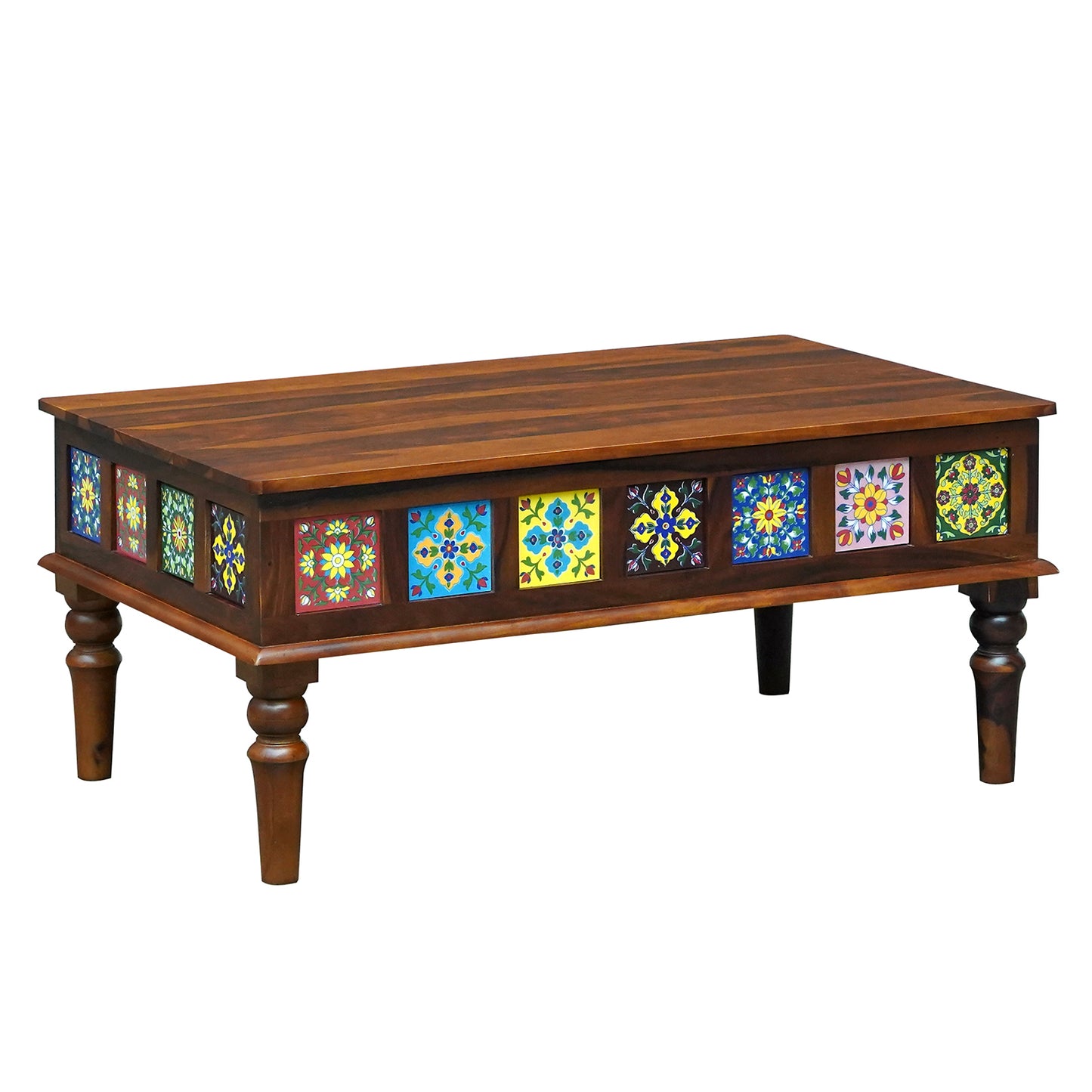 Amber Sheesham Wood Coffee Table in Honey Finish