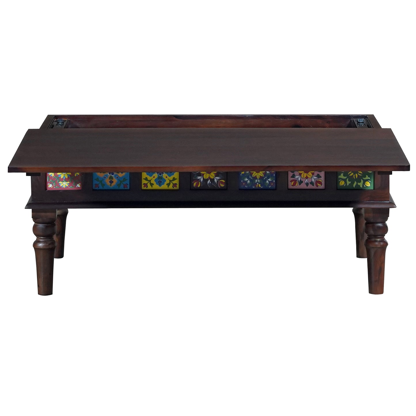 Amber Sheesham Wood Coffee Table in Walnut Finish