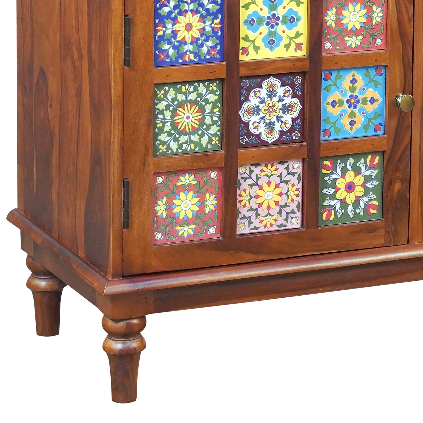 Amber Sheesham Wood TV Stand in Honey Finish