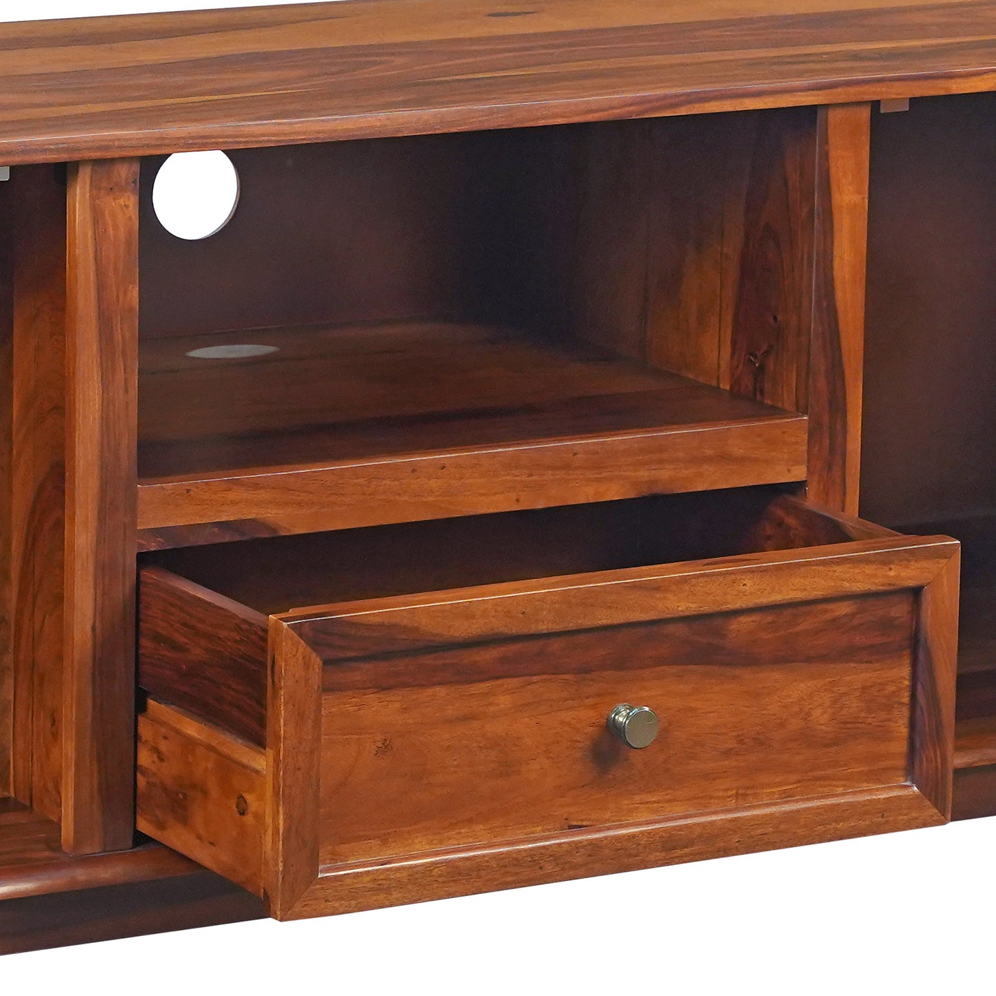 Amber Sheesham Wood TV Stand in Honey Finish