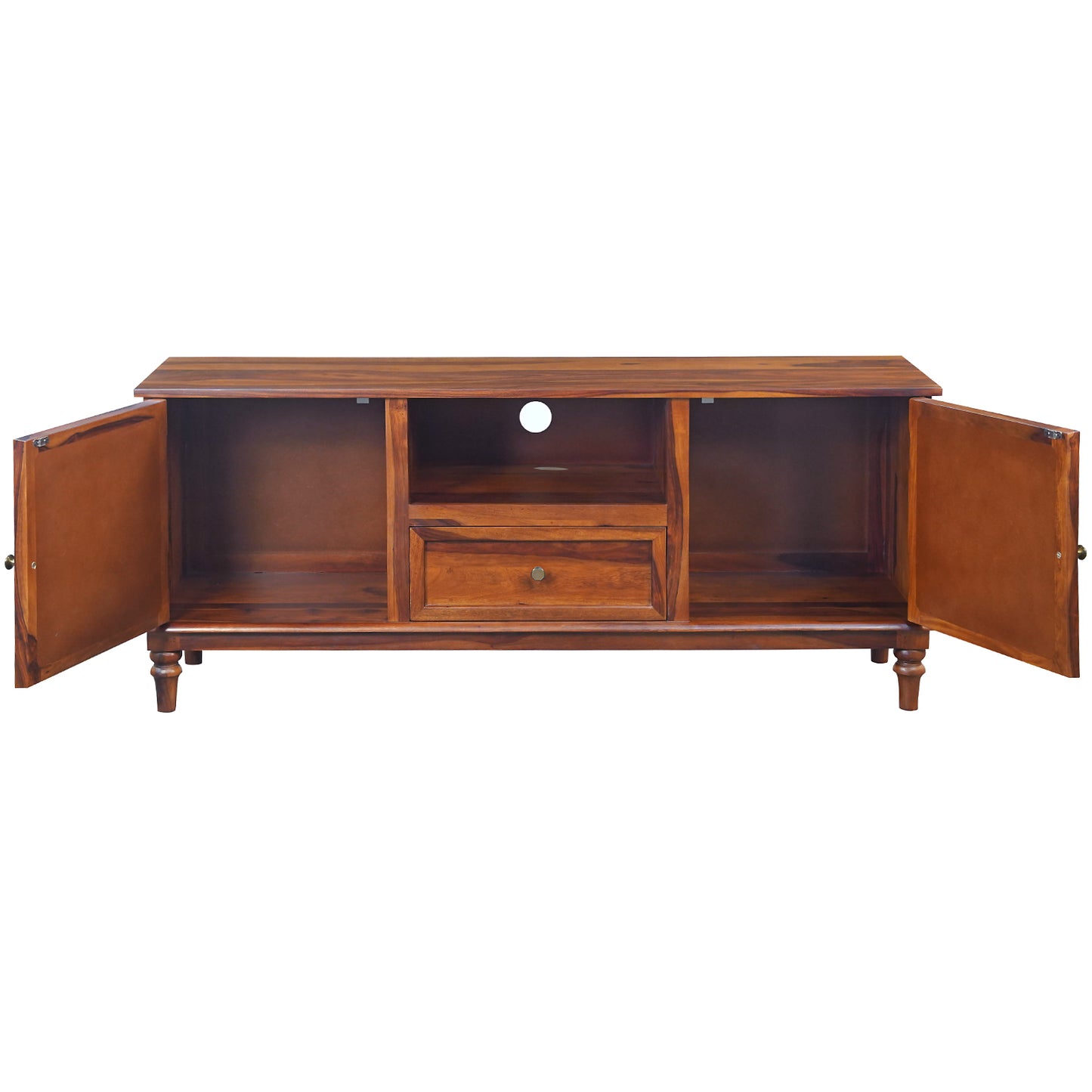 Amber Sheesham Wood TV Stand in Honey Finish