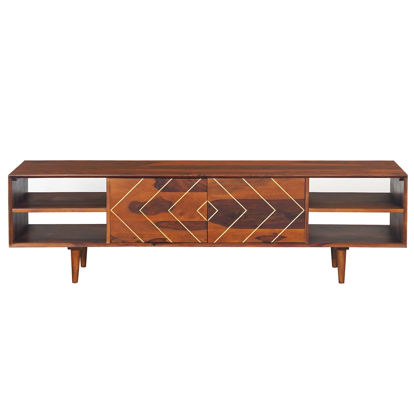 Bristol Sheesham Wood TV Stand in Honey Finish