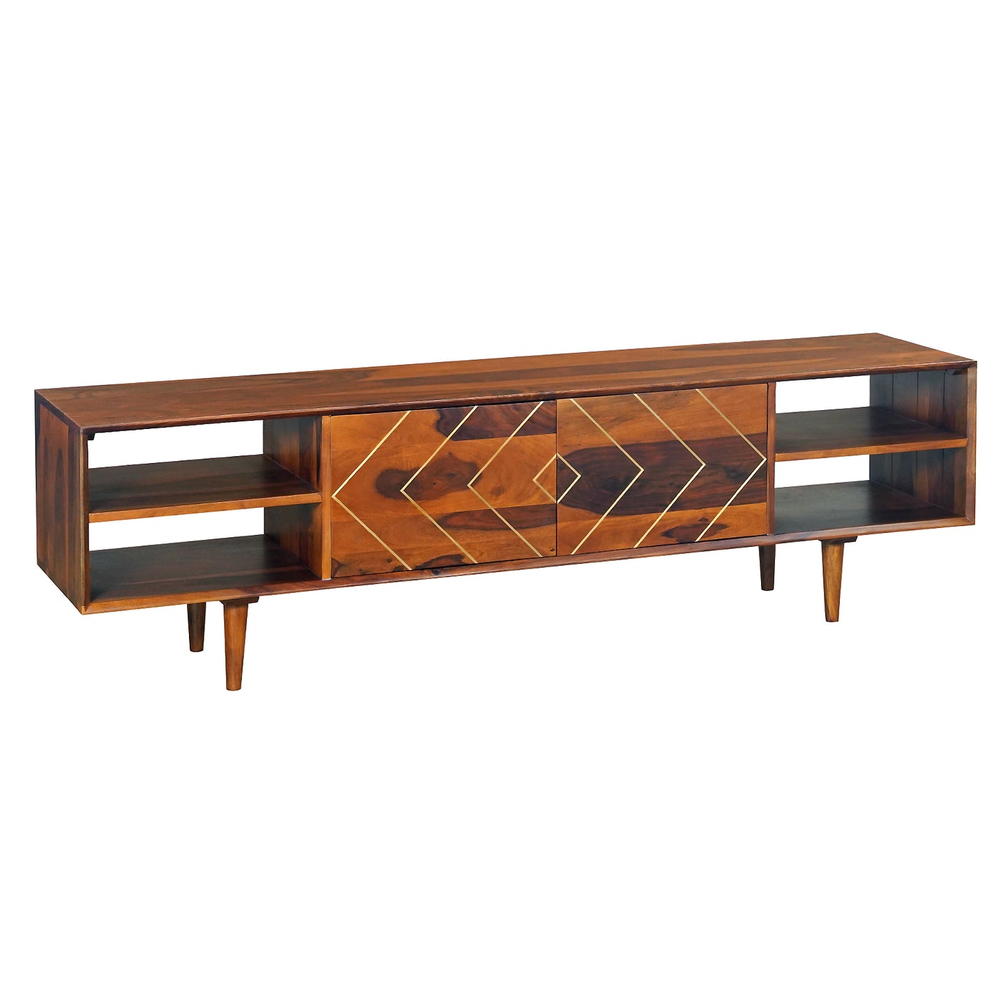 Bristol Sheesham Wood TV Stand in Honey Finish