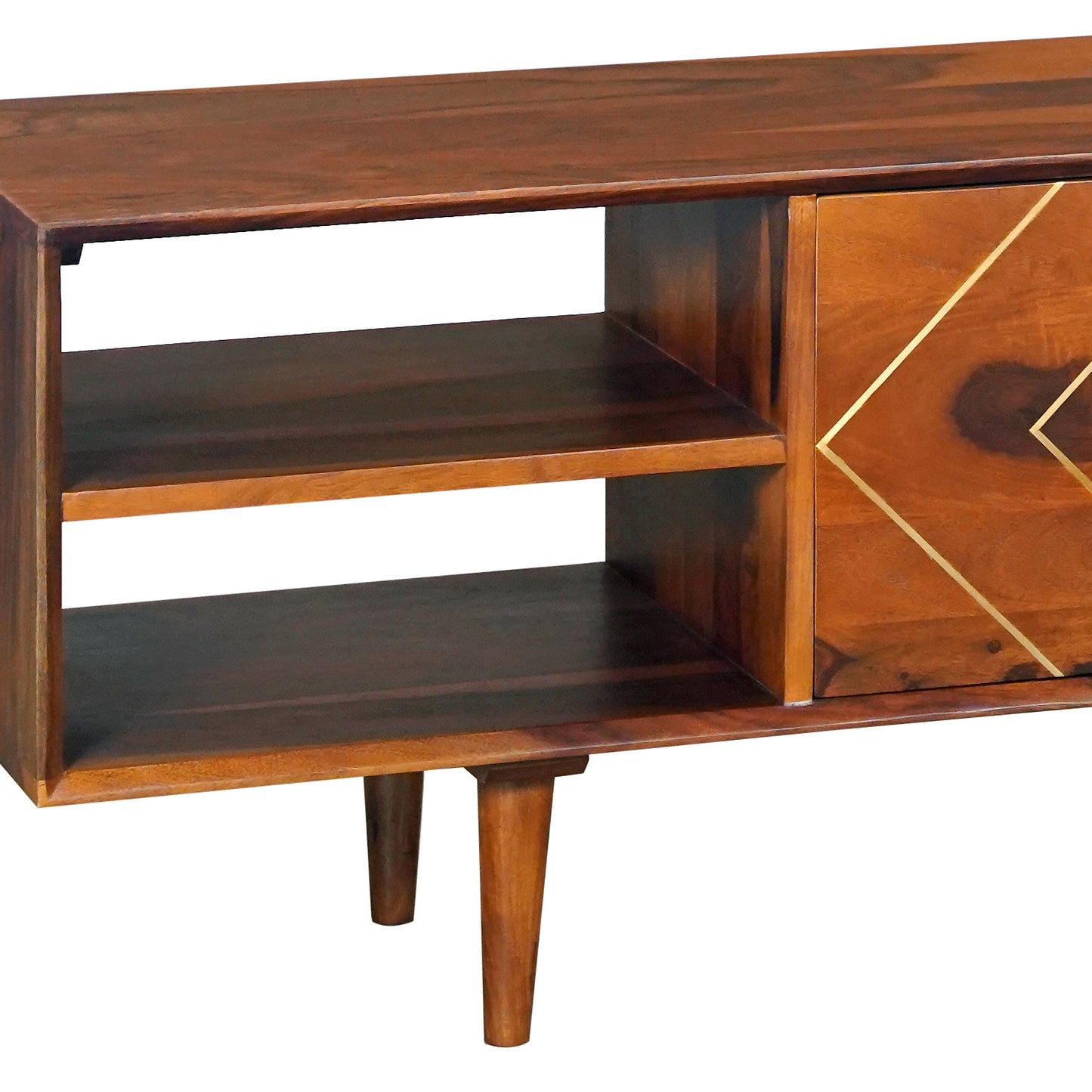 Bristol Sheesham Wood TV Stand in Honey Finish