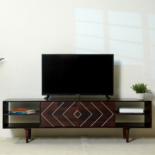 Bristol Sheesham Wood TV Stand in Walnut Finish
