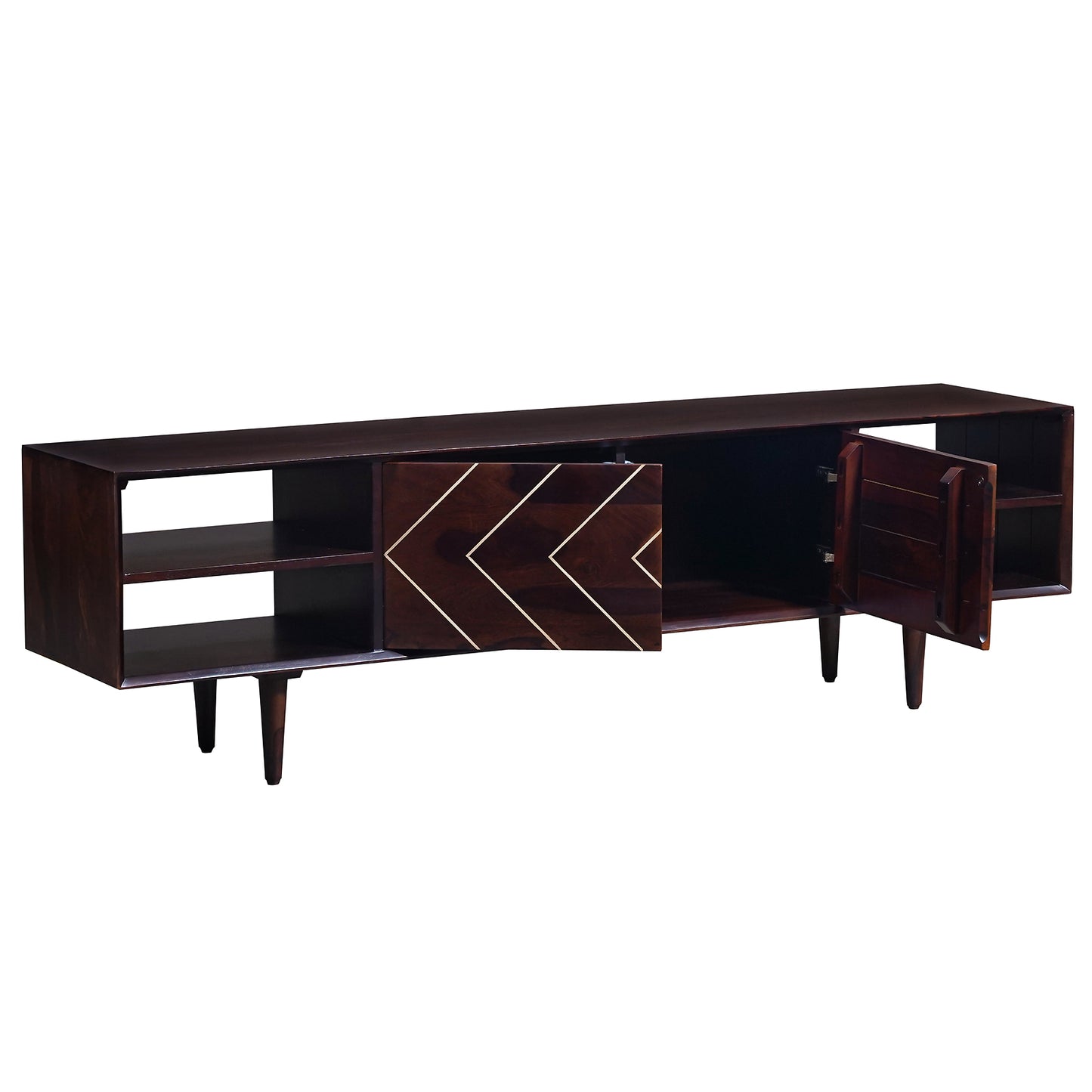 Bristol Sheesham Wood TV Stand in Walnut Finish