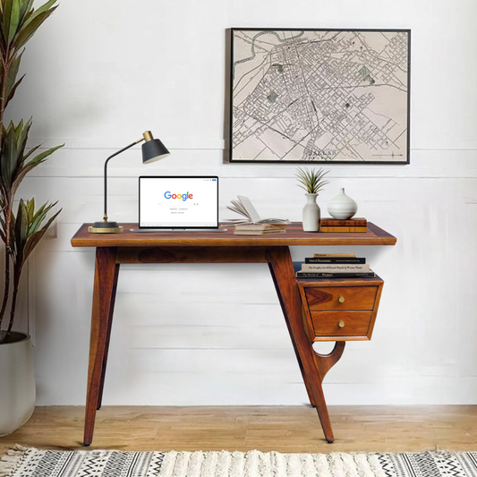 Franco Sheesham Wood Study Table in Honey Finish