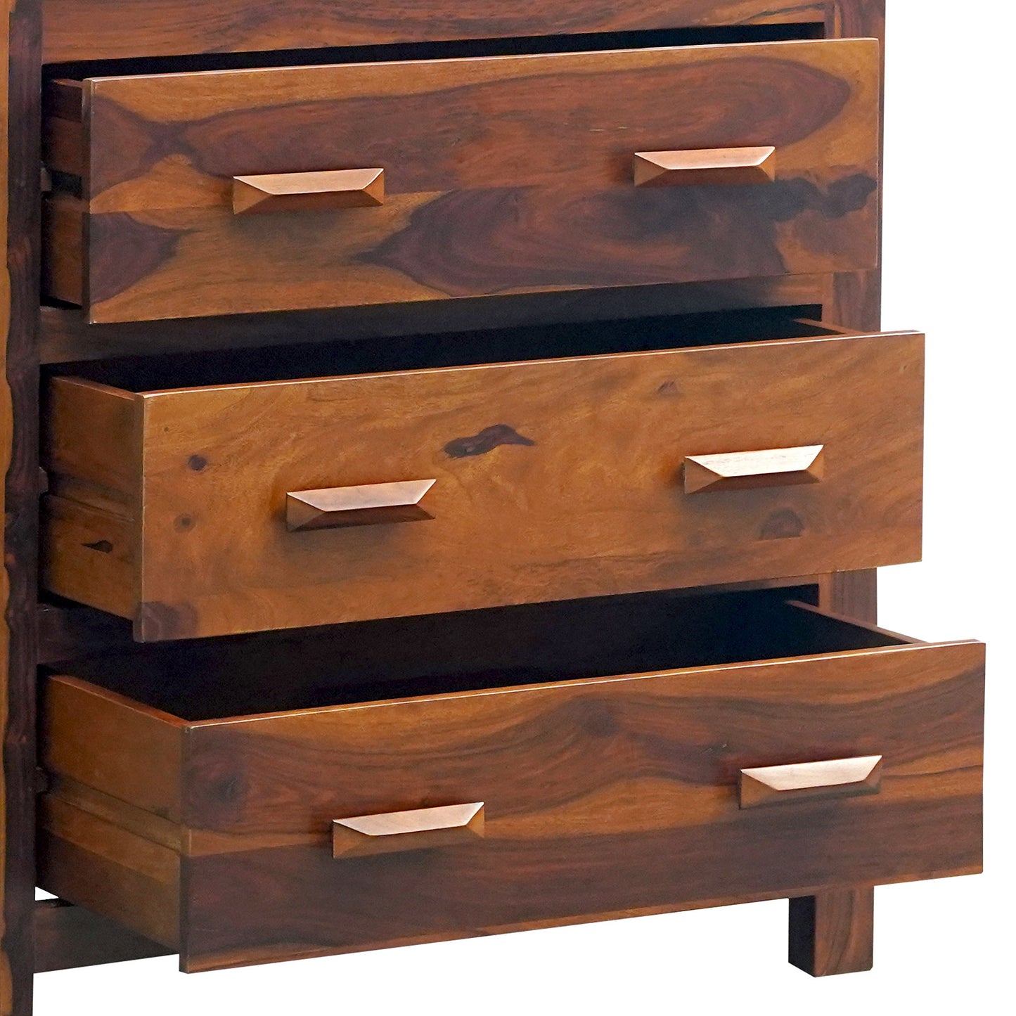 Harper Sheesham Wood Chest of Drawers in Honey Finish