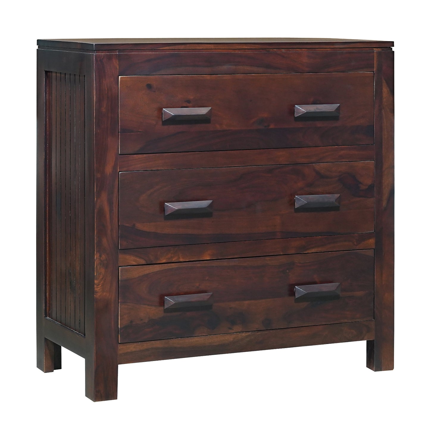 Harper Sheesham Wood Chest of Drawers in Walnut Finish