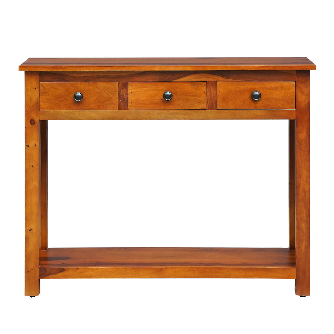 Lynton Sheesham Wood Console Table in Honey Finish