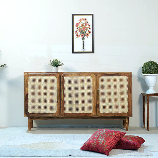 Nicobar Sheesham Wood Sideboard in Stone Finish