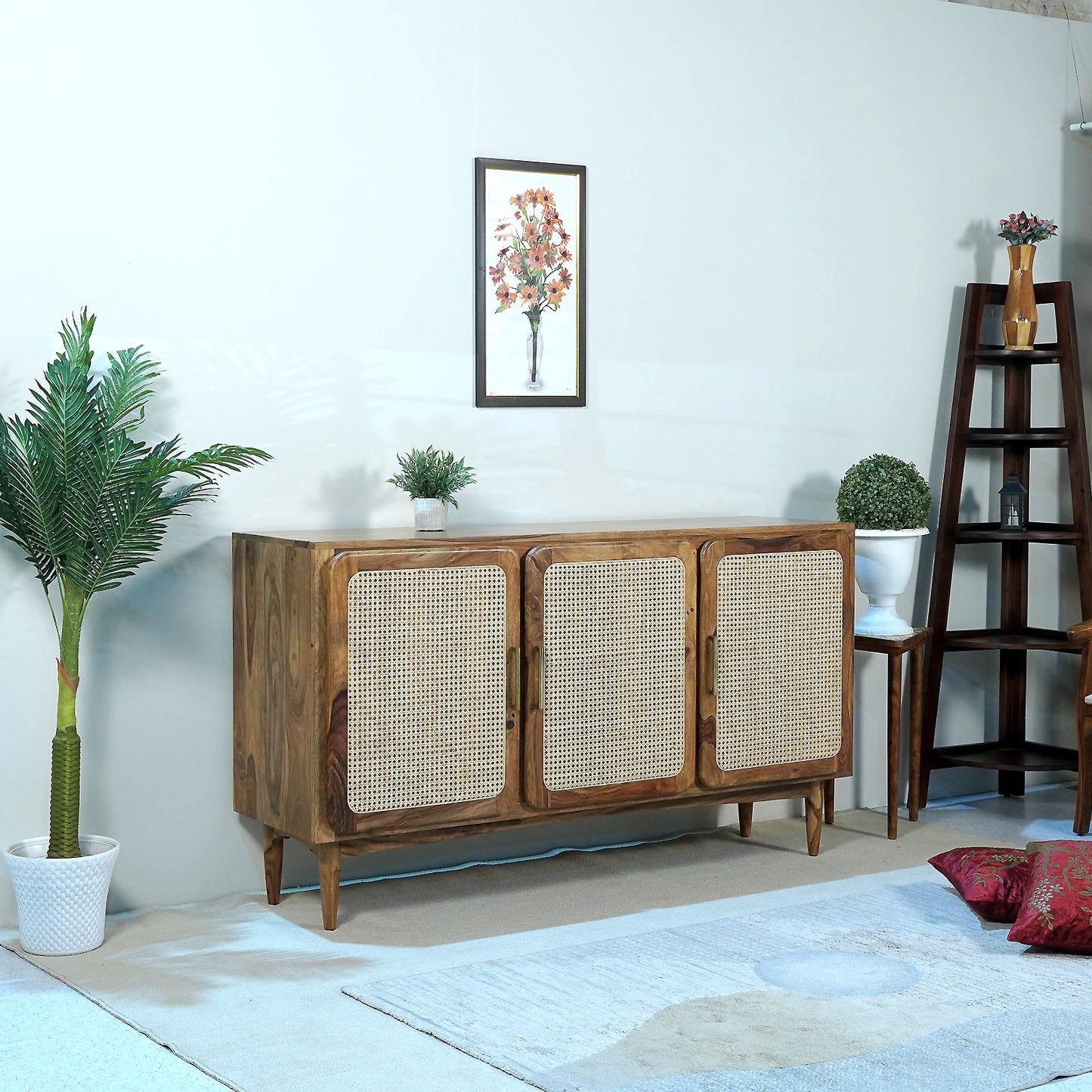 Nicobar Sheesham Wood Sideboard in Stone Finish