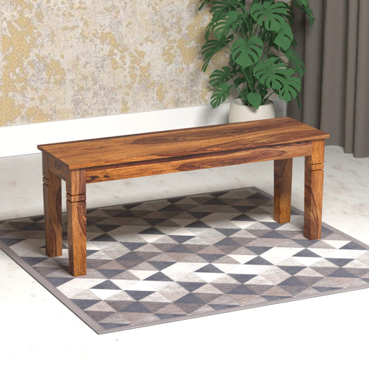 Prados Sheesham Wood Dining Bench in Honey Finish