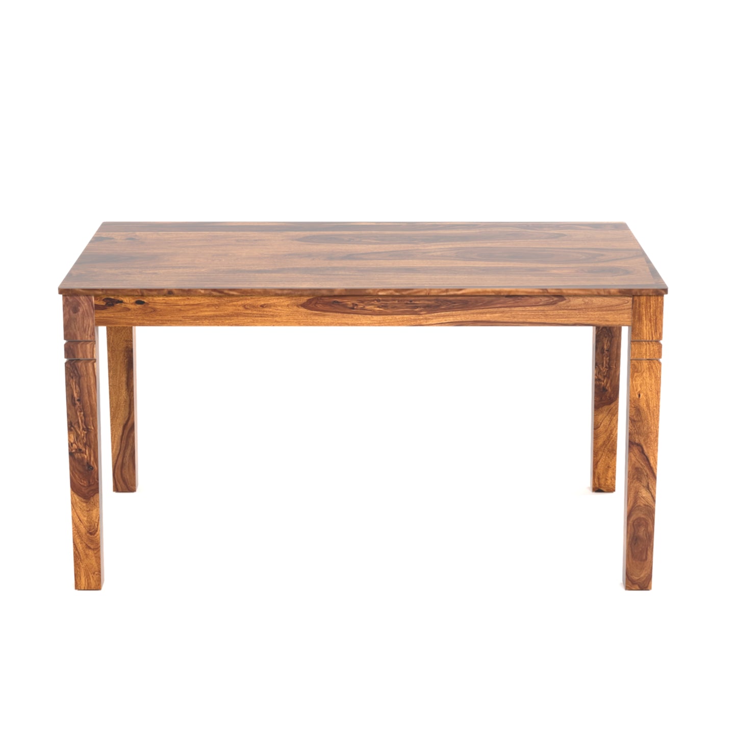 Prados Sheesham Wood Six Seater Dining Set with Bench in Honey Finish