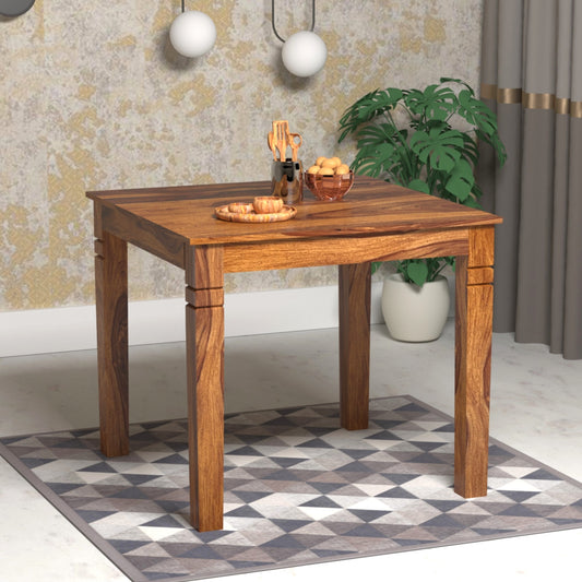 Prados Sheesham Wood Square Dining Table in Honey Finish