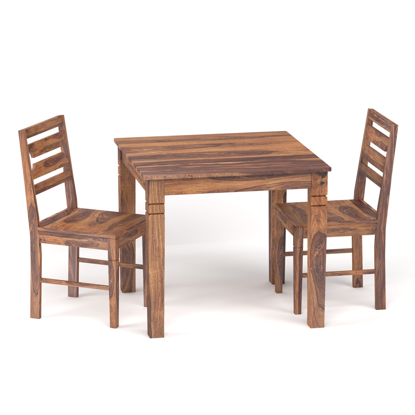 Prados Sheesham Wood Two Seater Dining Set in Honey Finish