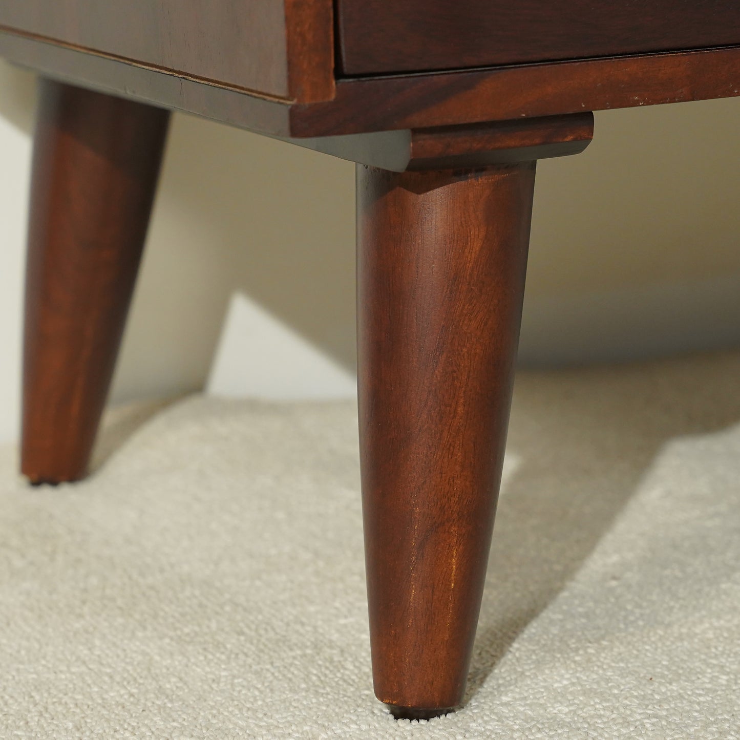 Ruby Sheesham Wood Chest of Drawers in Walnut Finish