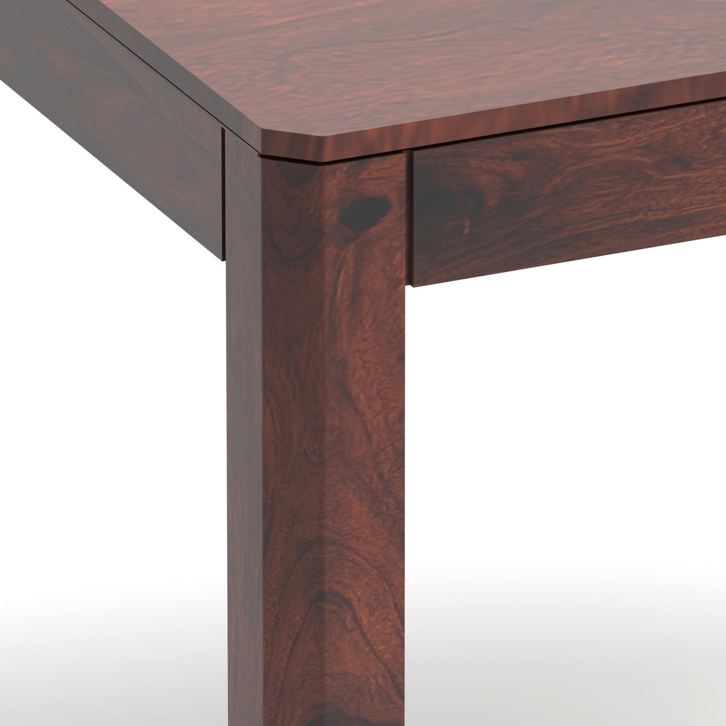 Ruby Sheesham Wood Four Seater Dining Table in Rosewood Finish