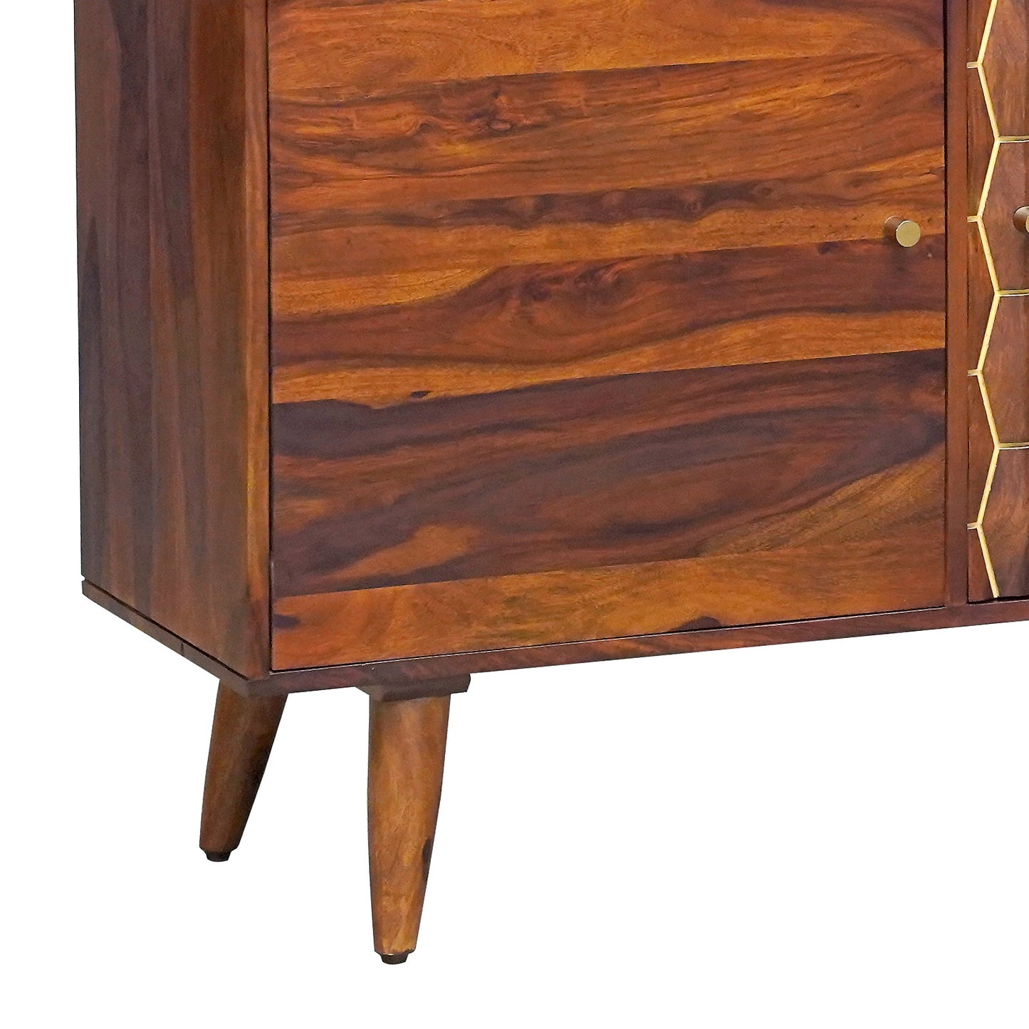 Ruby Sheesham Wood Sideboard in Honey Finish