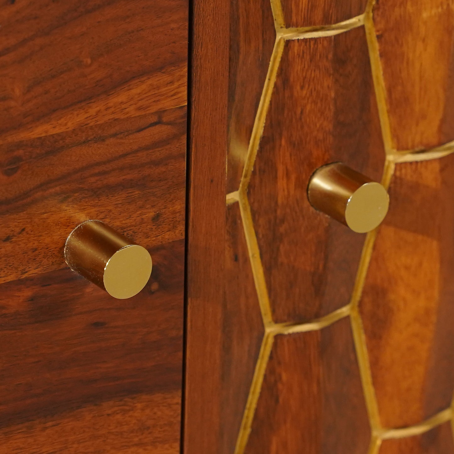 Ruby Sheesham Wood Sideboard in Honey Finish