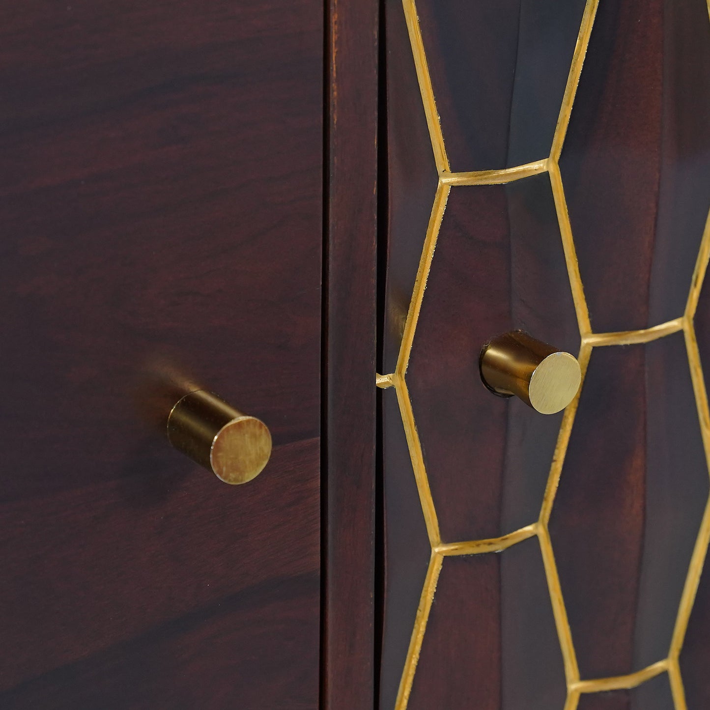 Ruby Sheesham Wood Sideboard in Walnut Finish