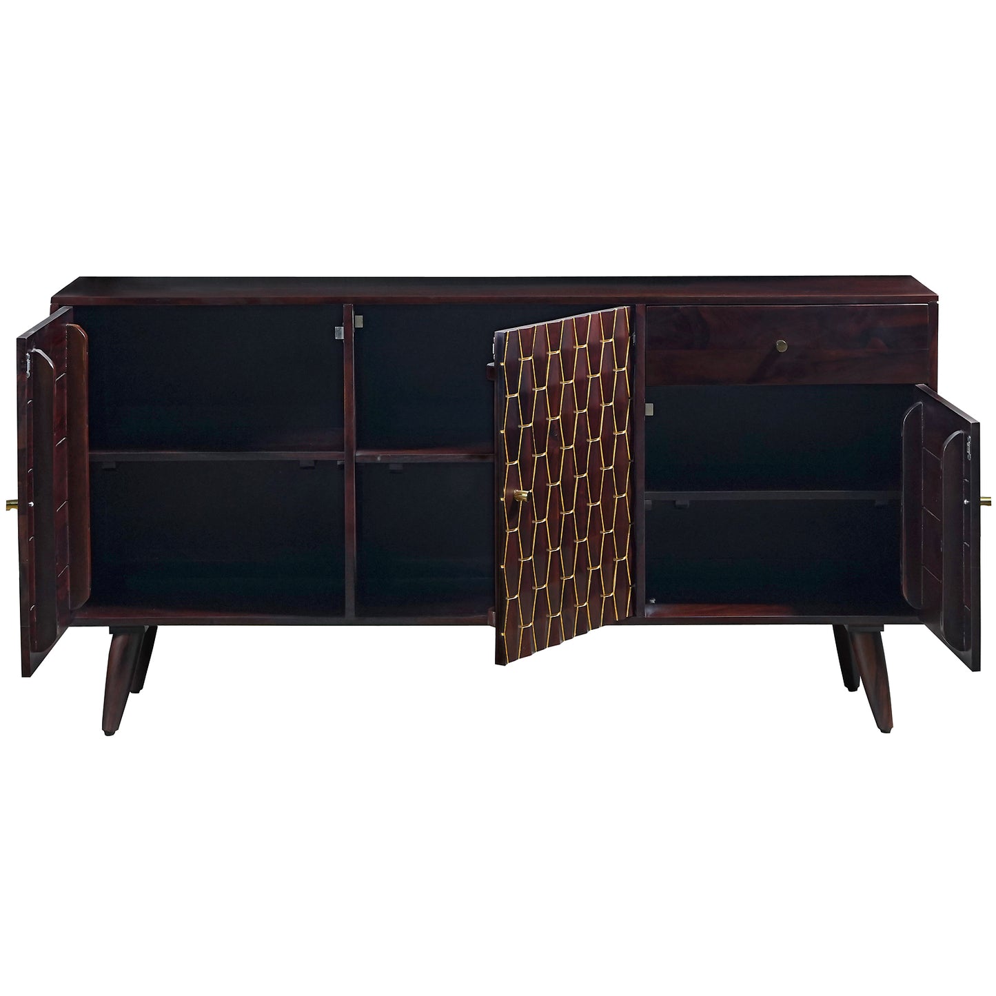 Ruby Sheesham Wood Sideboard in Walnut Finish