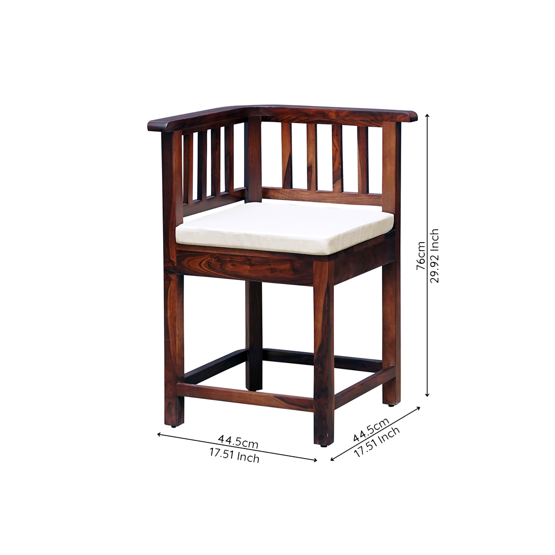 Saphire Sheesham Wood 4S Dining Set in Walnut Finish