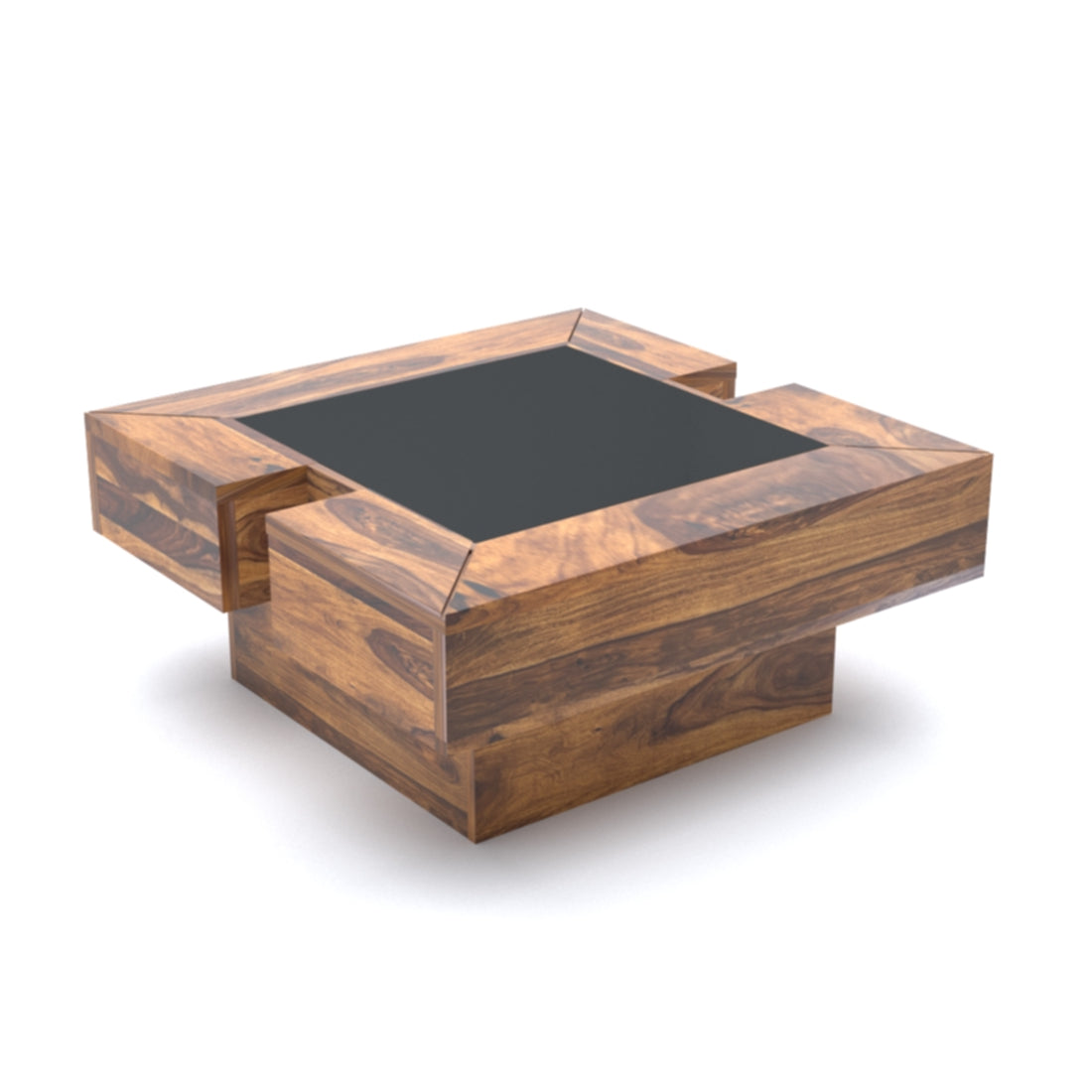 Seattle Sheesham Wood Square Coffee Table in Honey Finish