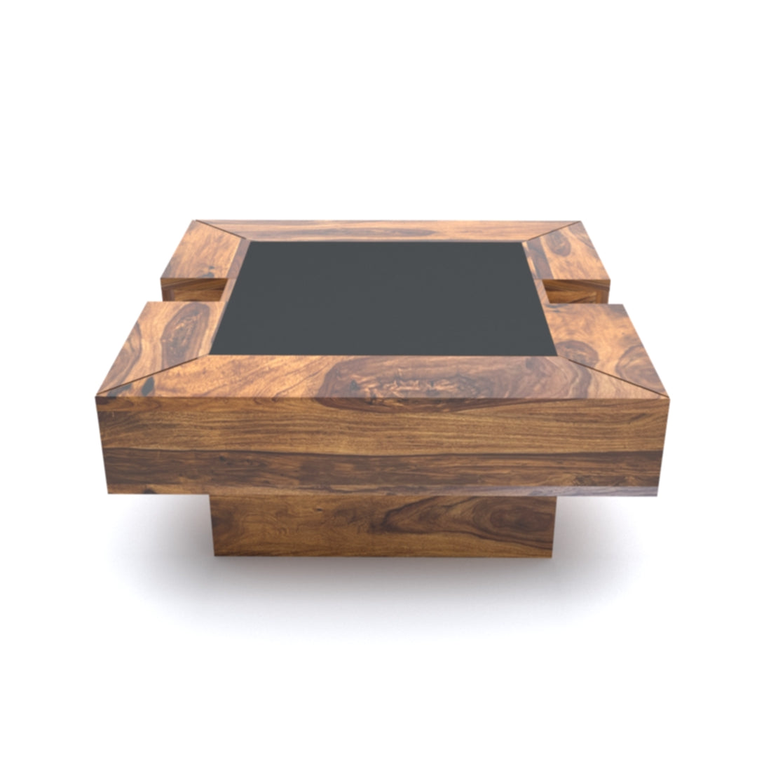 Seattle Sheesham Wood Square Coffee Table in Honey Finish
