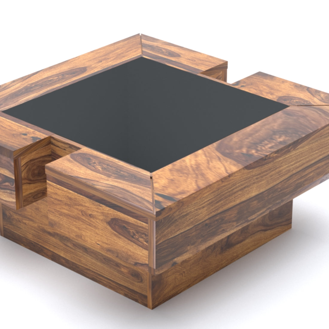 Seattle Sheesham Wood Square Coffee Table in Honey Finish