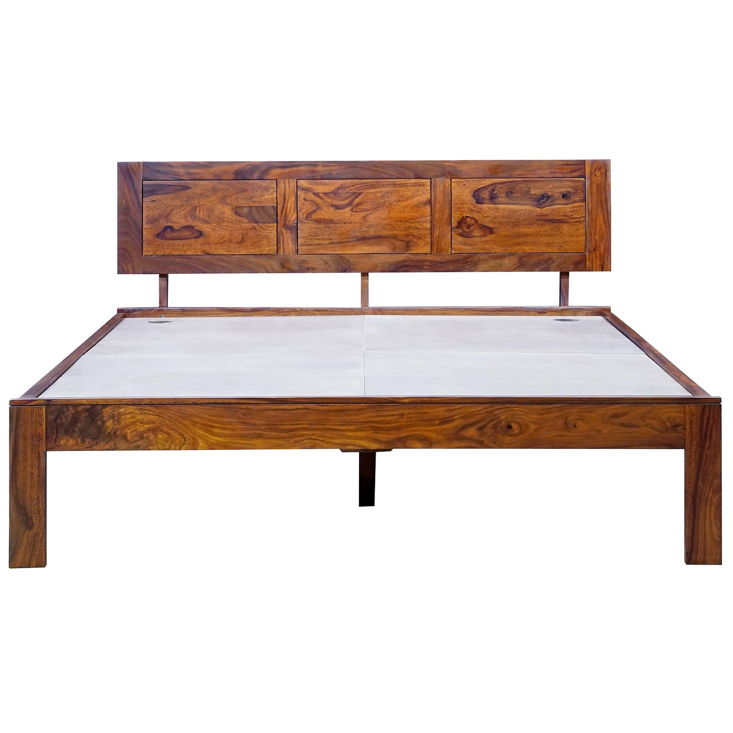 Seville Sheesham Wood King Size Bed in Honey Finish