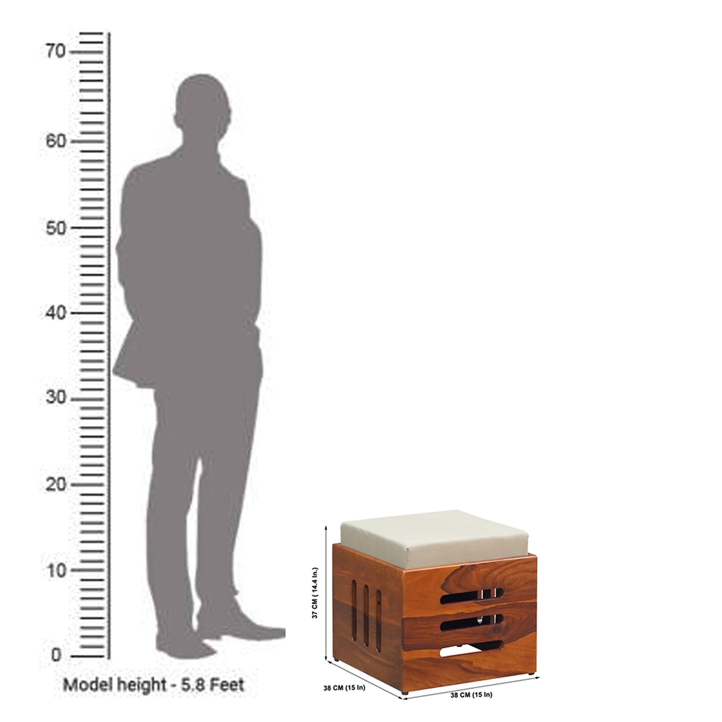 Smith Sheesham Wood Coffee Table Set Honey Finish