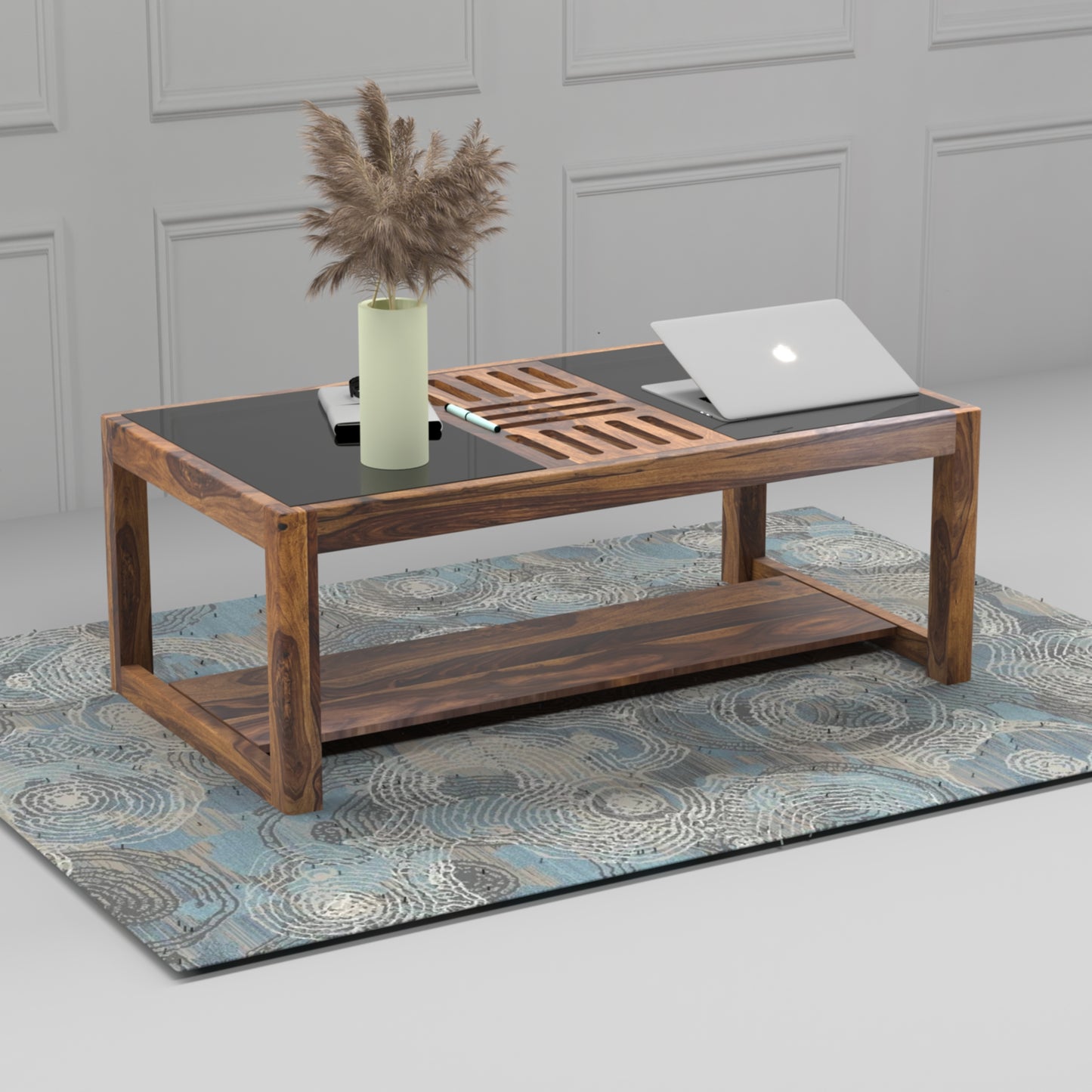 Toronto Sheesham Wood Coffee Table in Honey Finish