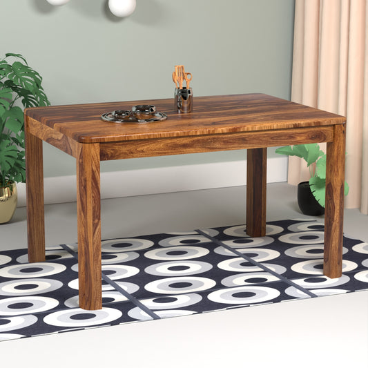 Toronto Sheesham Wood Four Seater Dining Table in Honey Finish