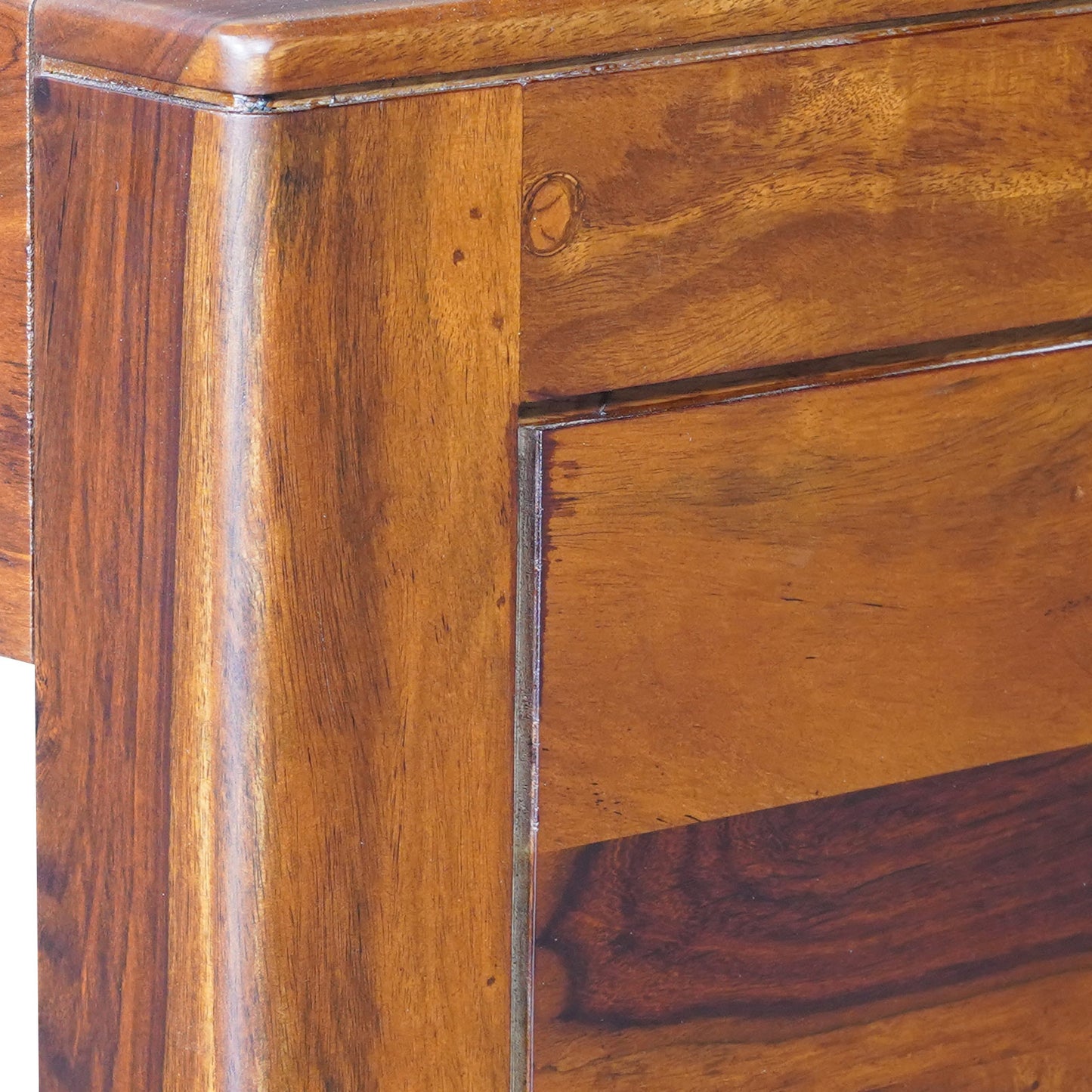 Toronto Sheesham Wood Queen Size Bed in Honey Finish