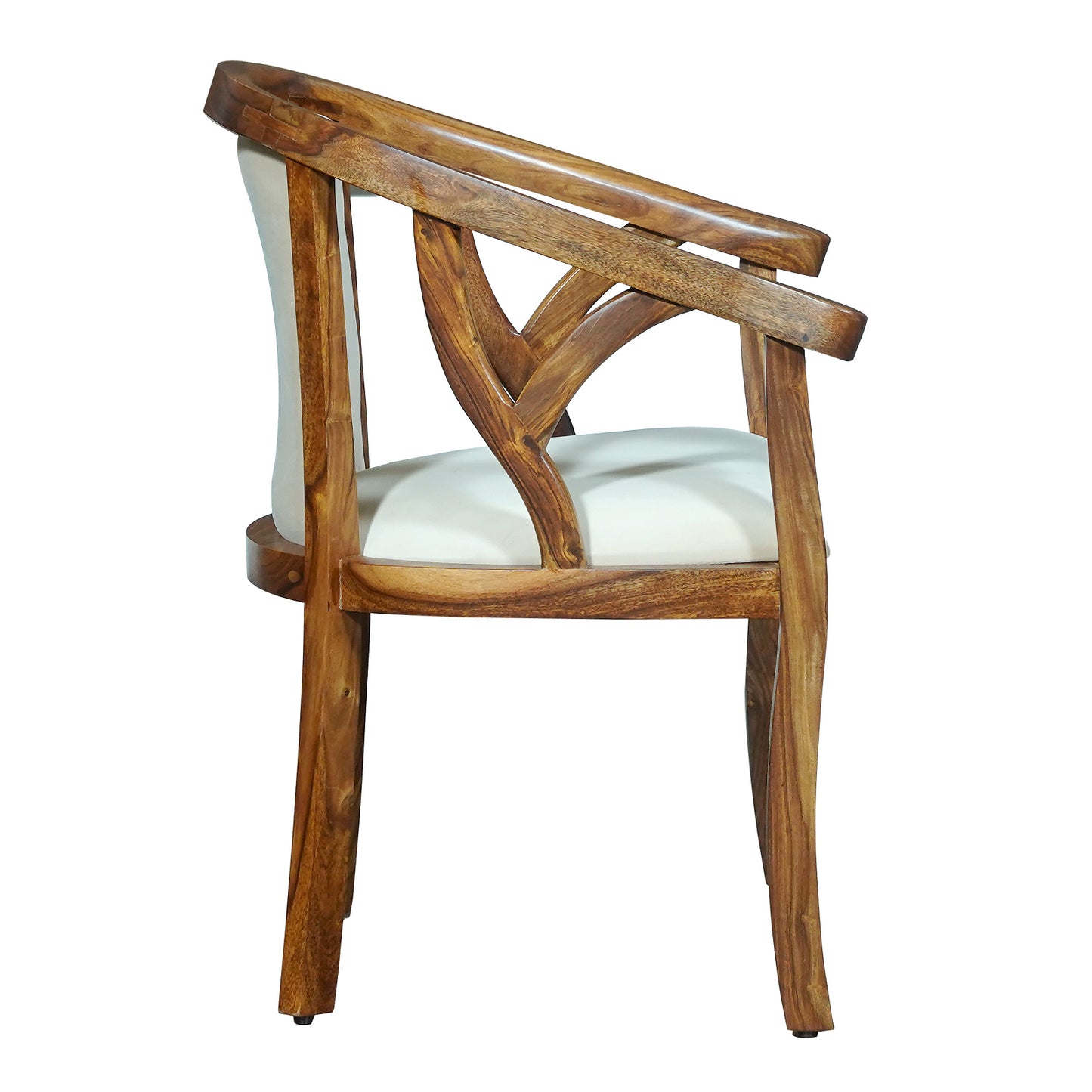Trident Sheesham Wood Arm Chair Set in Honey Finish