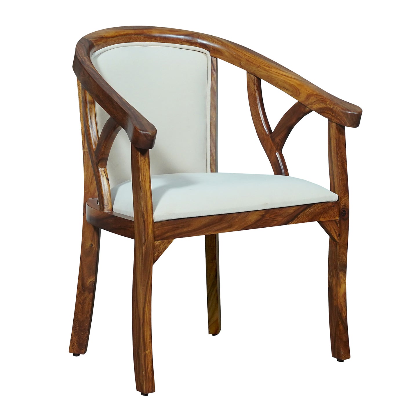 Trident Sheesham Wood Arm Chair in Honey Finish