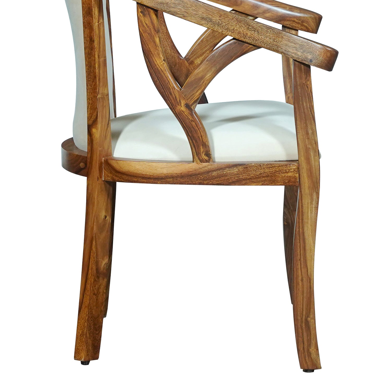 Trident Sheesham Wood Arm Chair in Honey Finish